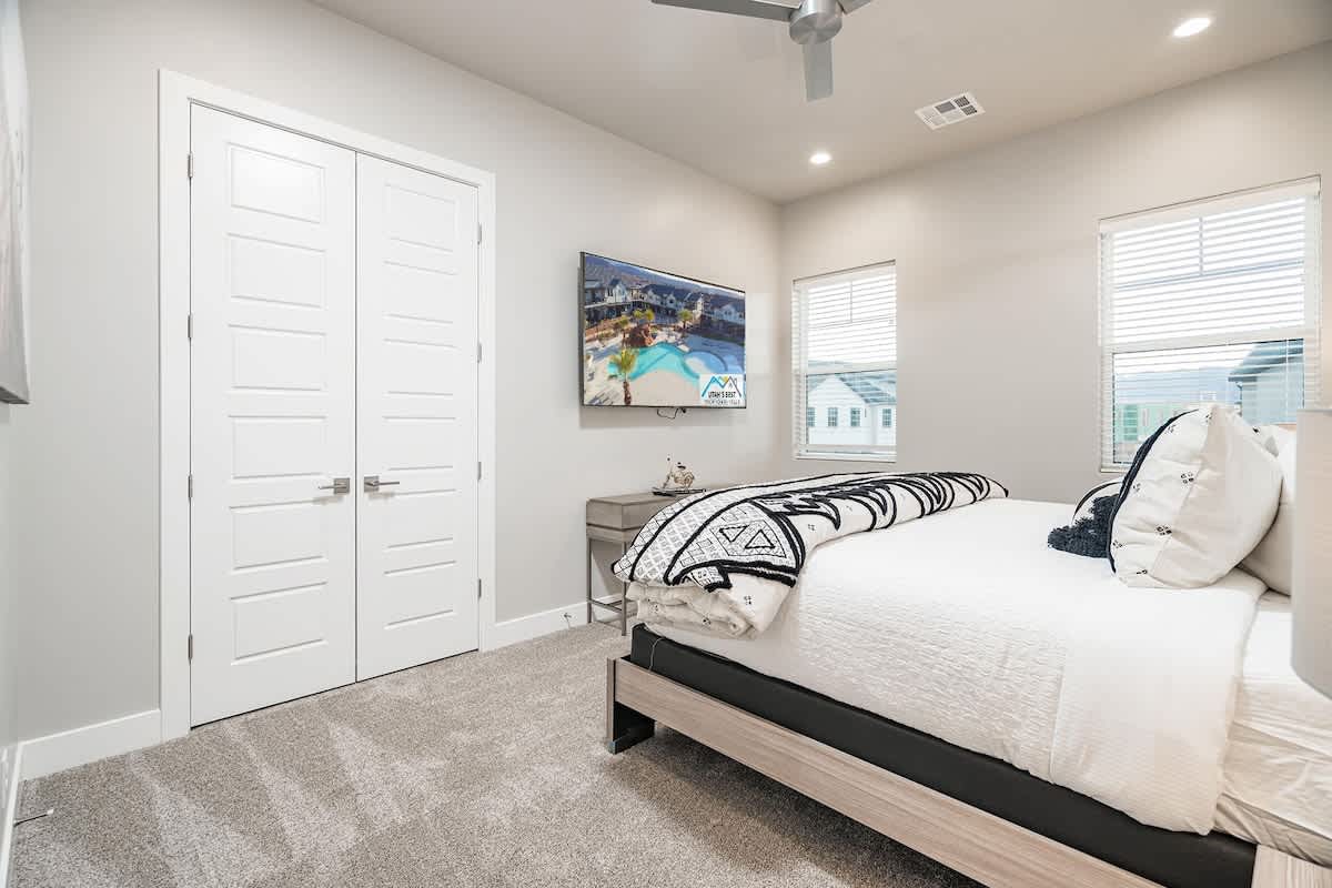 #53 - Bedroom 4 with king bed and 72-inch smart TV
