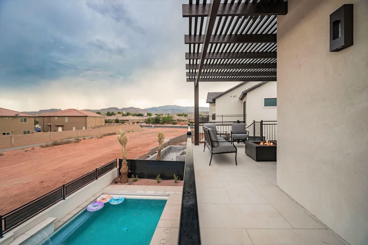 #53 - Balcony from bedroom 3 connects with lounge with pool view