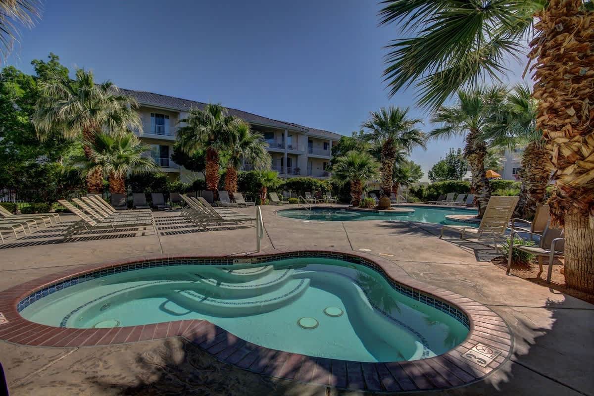 Resort pool and hot tub area