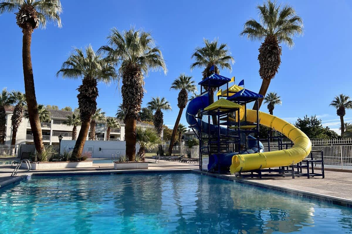 Waterslide at one of the pools