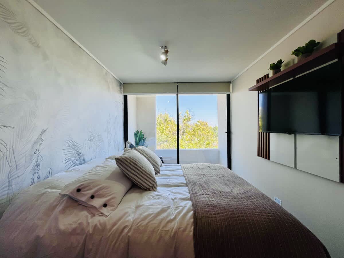Vibrant Ñuñoa Apartment | Gym Laundry Parking Pool