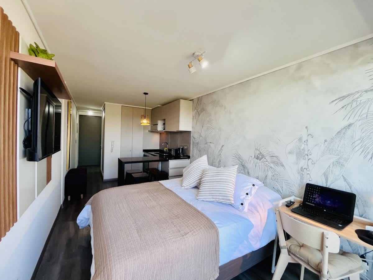 Vibrant Ñuñoa Apartment | Gym Laundry Parking Pool