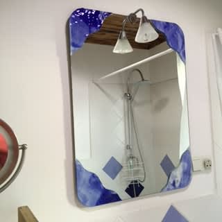 Modern mirror and sink