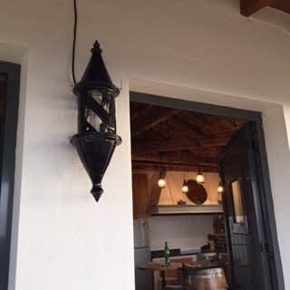 Light made of pottery. There is a local ceramist located at the point of the island who makes beautiful pottery.
Ponta da Ilha.