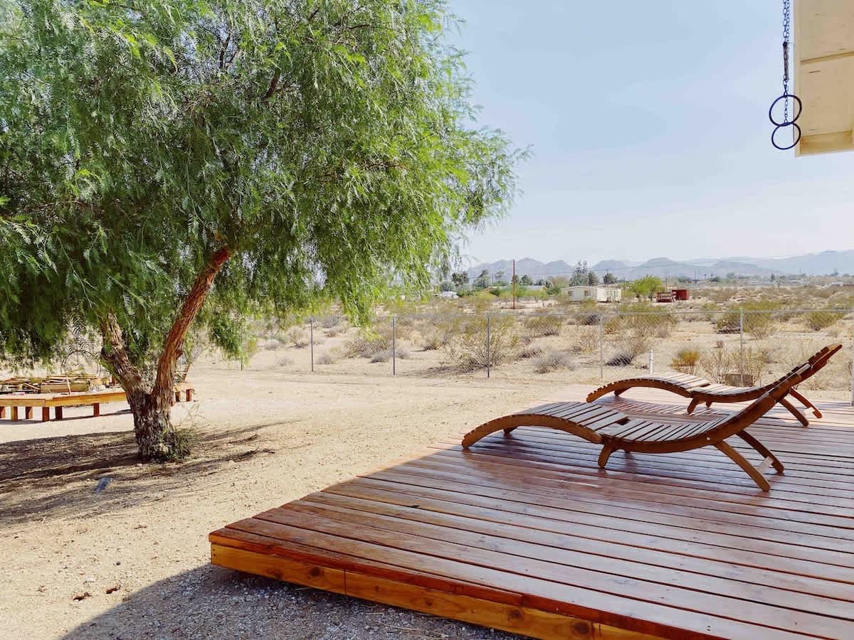 Morning yoga deck