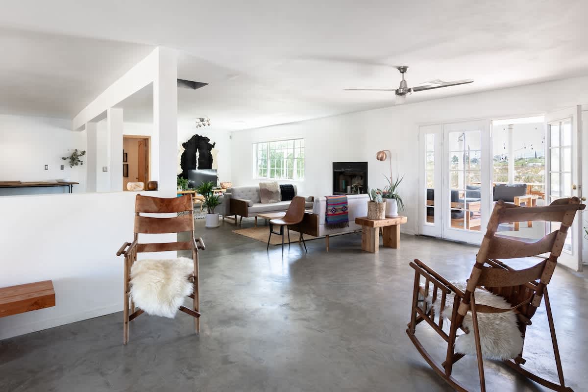 Massive double living room. 65” Smart TV and Bluetooth speaker provided. 