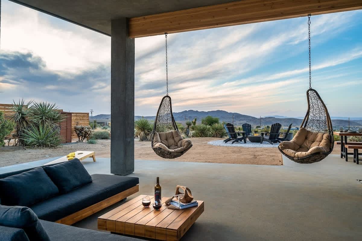 The hanging chairs are our favorite spot to hangout!