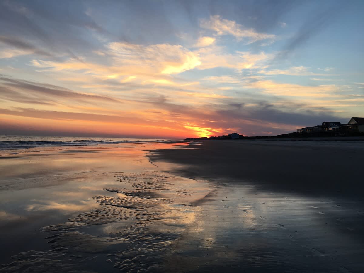 Sunset at the beach access nearest the house.