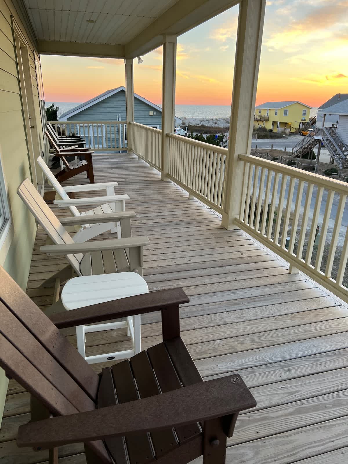 Front Porch with gorgeous ocean views and sunsets 
