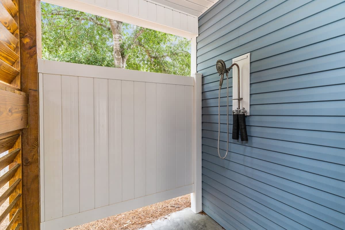 Outdoor Shower Below House