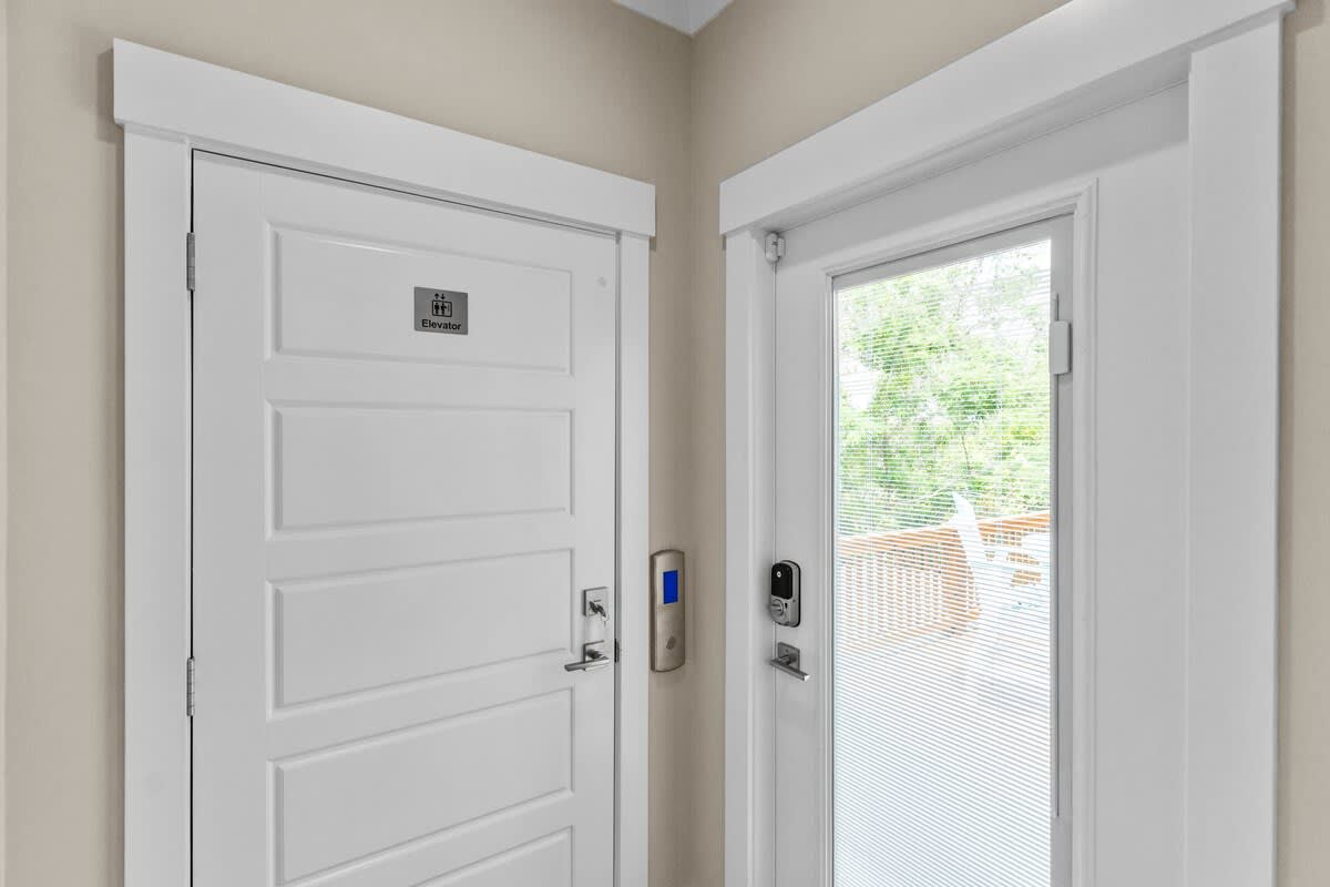 Elevator Access From Kitchen - Exit To Back Deck