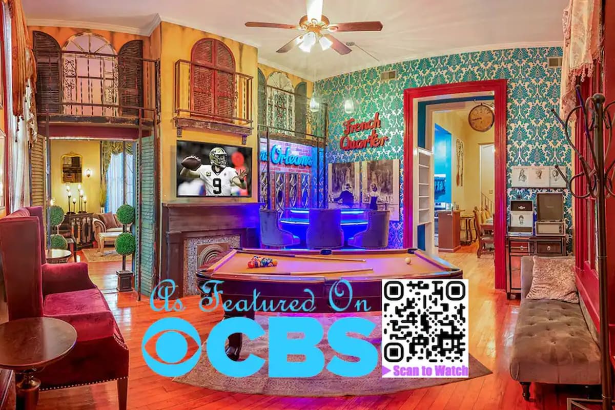 CBS-Featured 5BR+5BA Garden District / French Quarter "Once-in-a-lifetime House" "Vibrant" "Sexy" — New Orleans, LA — vacation rental