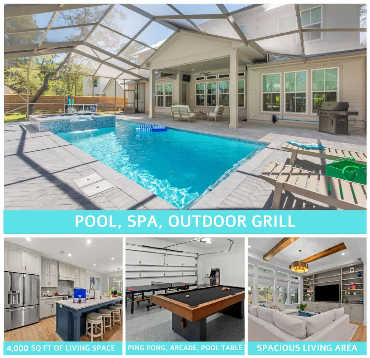 New Luxury Home with Private Pool, Spa and 2 Bikes