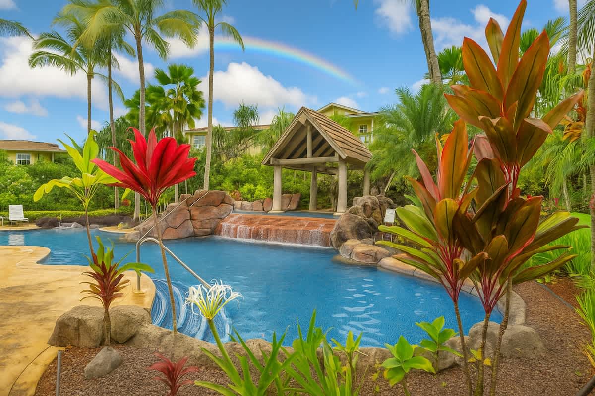 NEW Premium 2BD + Bonus Rm | A/C | Epic Pool & Spa — Princeville, HI — vacation rental