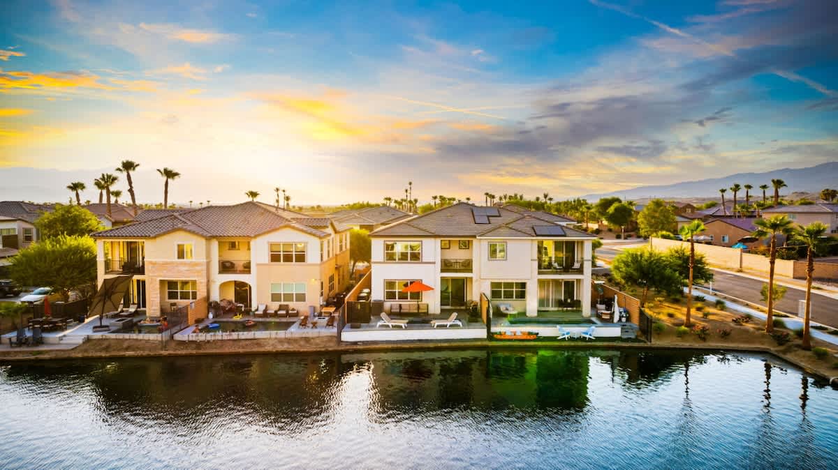 Chic Desert Lakefront Home with Private Heated Pool — Indio, CA — vacation rental