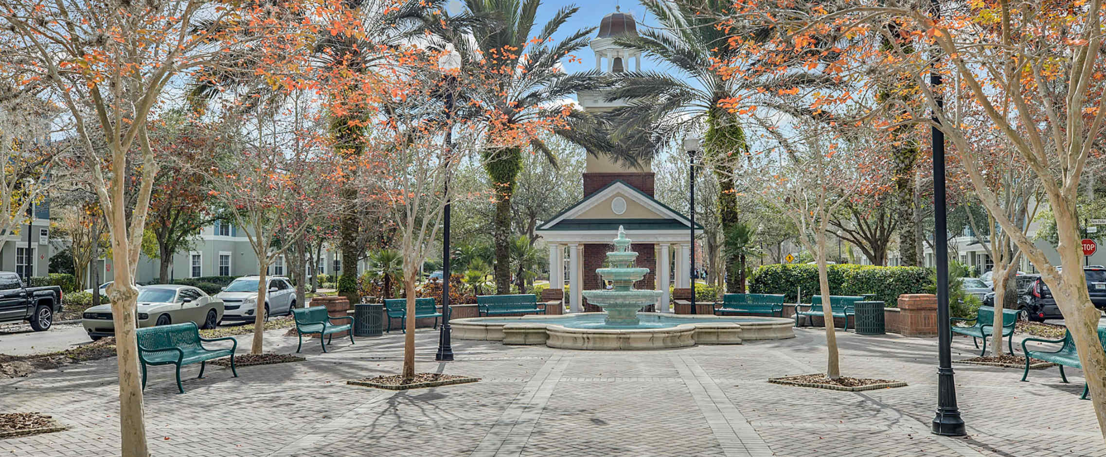 2 BR with Private Garage, Boutique Shops & Pond Views