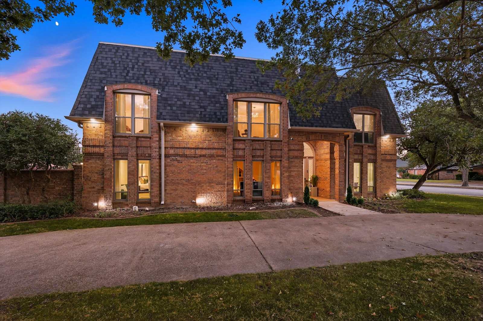 DeSoto Pool & Game Estate exterior at twilight