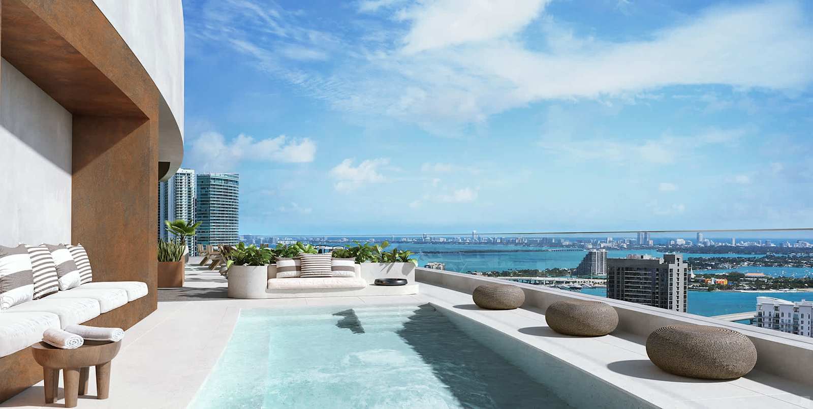 Refined Downtown Miami Residence with Skyline View interior