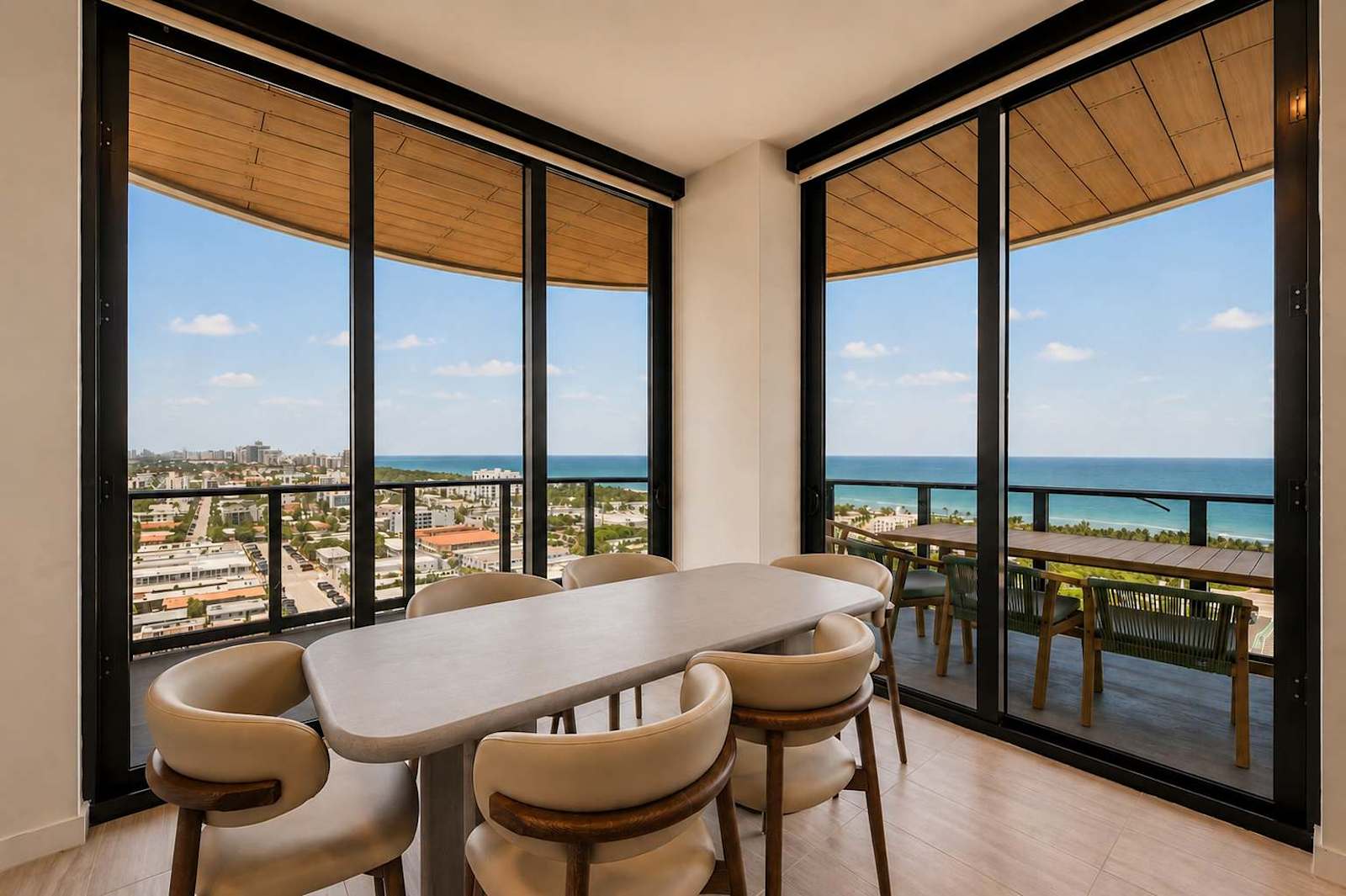Luxury Penthouse with Panoramic Ocean Views living space