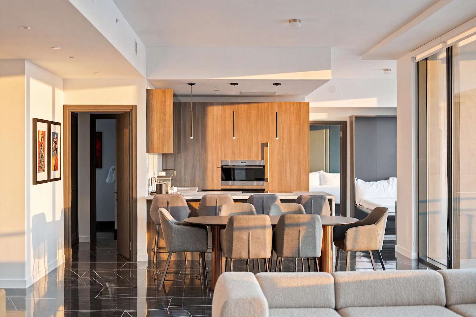 Luxury Sky Penthouse with Ocean & City Views living space
