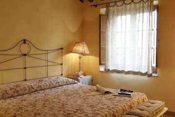 Metal bed in a bedroom