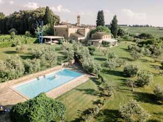 Traditional Tuscan villa set within gardens