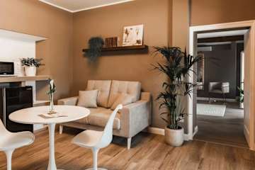 Living room with sofa and table