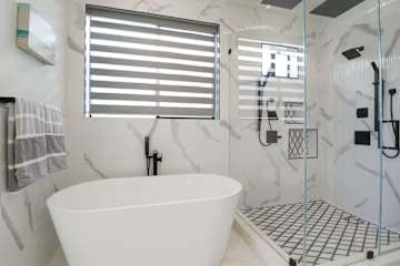 Enjoy a relaxing bath. Room for two.