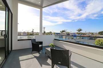 Private Patio off Master Bedroom with view of Angeles Mountains.