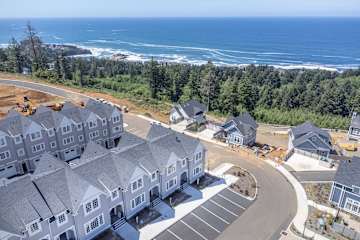 Aerial view of the coastal neighborhood