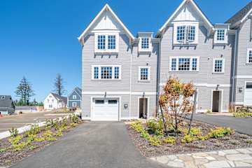 Townhome exterior and garage