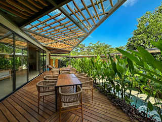 Patio caribeño | Villa de lujo en la selva con piscina