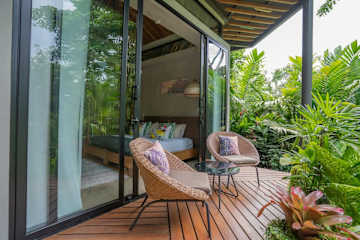 Patio caribeño | Villa de lujo en la selva con piscina