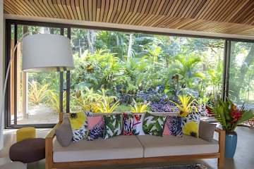 Patio caribeño | Villa de lujo en la selva con piscina