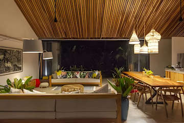 Patio caribeño | Villa de lujo en la selva con piscina