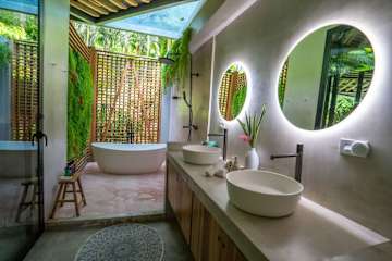 Patio caribeño | Villa de lujo en la selva con piscina