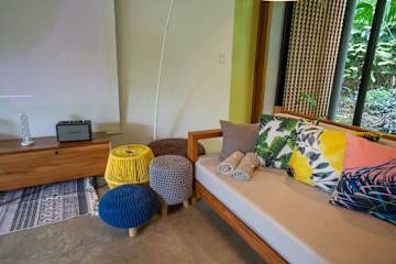 Patio caribeño | Villa de lujo en la selva con piscina