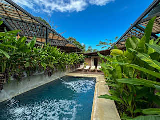 Patio caribeño | Villa de lujo en la selva con piscina