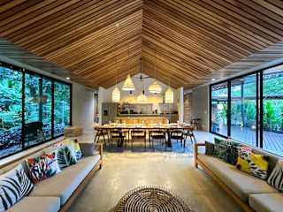 Patio caribeño | Villa de lujo en la selva con piscina