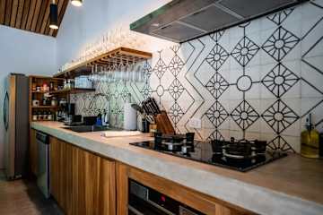 Patio caribeño | Villa de lujo en la selva con piscina