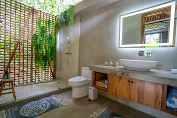 Patio caribeño | Villa de lujo en la selva con piscina