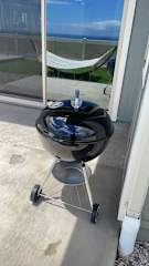 Outdoor BBQ area designed for family and friends