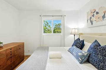 Bright bedroom filled with natural light