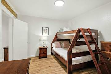 Durable bunk bed offering extra sleeping space