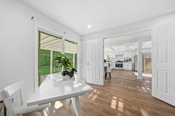 Stylish corner table adding charm to the space