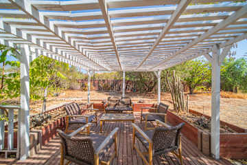Relax outdoors on the private patio