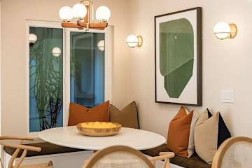 Sophisticated yet cozy dining space