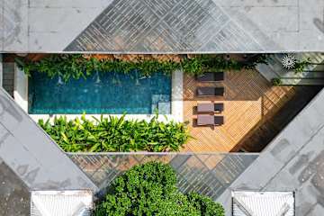 Patio caribeño | Villa de lujo en la selva con piscina