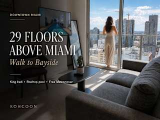 29th-Floor King Suite in Downtown Miami, Walk to Bayside Marketplace, Rooftop Pool with Skyline Views — Miami stay