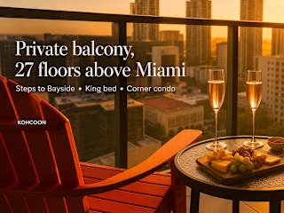 Corner Balcony on the 27th Floor | Rooftop pool & jacuzzi | Walk to Bayside Marketplace in Downtown Miami — Miami stay